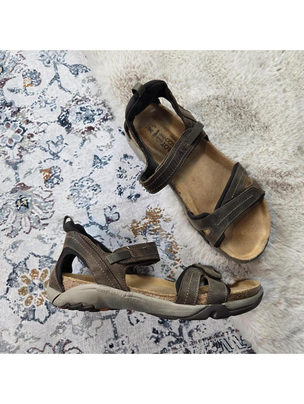 Naot Brown Strappy Sandal Shoe Women EU 38 - Picture 4 of 10